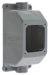HUBBELL WIRING DEVICE-KELLEMS FT302W Feed Thru Box,1 In Hub,Straight