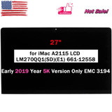 Lm270Qq1-(Sd)(E1) 27" Lcd Replacement For Imac A2115 Early 2019 Year 5K Emc 3194