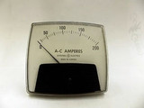 53-100LSRL AO-92 GENERAL ELECTRIC AC AMPERES PANEL METER 200 AMPS