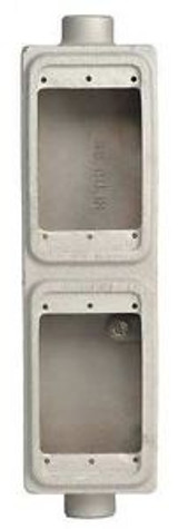 APPLETON ELECTRIC FSC-2T-75 Cast Device Box,FSC,2Gang,3/4 Hub,Malleable Iron