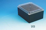 BOX ENCLOSURES BEN-92PCBK Enclosure,4X,9.84x7.87x5.12  In,Clear/BK