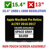 Lcd Full Screen Assembly Macbook Pro Retina 15" A1707 2016 2017 Emc 3162 Silver