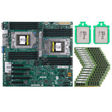 Supermicro H11Dsi Motherboard + 2X Amd Epyc 7302 Cpu + 512Gb Ram, Not H11Dsi-Nt