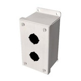 Rittal 8017665 Light Grey 14 Gauge Carbon Steel 2 Hole Miniature Pushbutton Box