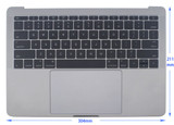 Us Keyboard Gray Palmrest Touchpad Battery Real Topcase For Macbook Pro A1708