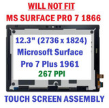 Microsoft Surface Pro 7 + Plus 1960 1961 12.3" Lcd Touch Assembly