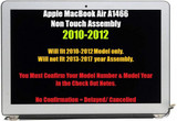 Apple Macbook Air 13" A1466 2012 Lcd Screen Display Complete Assembly