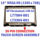 1366X768 Lcd Touch Screen Display Assembly Hp Chromebook X360 14B-Ca0013Dx