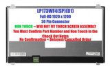 New Lp173Wf4(Sp)(D1)(F3) 17.3" Ips Led Lcd Display Screen Edp 30 Pin Matte