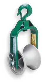 GREENLEE 650 Cable Puller Sheave,Hook,6 In
