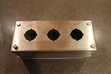 Hoffman E3PBSS 3 Hole 30MM Stainless Steel Pushbutton Enclosure NEMA 4X Box