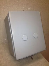 TANCO ENCLOSURE NEMA 4 DUST PROOF, WITH BACK PLATE 2 HOLES IN FRONT USED