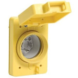 Woodhead 66W74 Watertite Wet Location Locking Blade Receptacle  Single Flip Lid