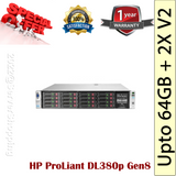 Hp Proliant Dl380P Gen8 G8 16Sff Configurable Server 2X Xeon V2 64Gb Ram 2 Hdds