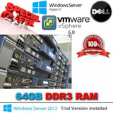 Dell Poweredge R610 2X 6-Core Xeon L5640 2.26Ghz 64Gb Ddr3 2X 146Gb 15K Rpm Sas