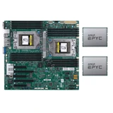 Supermicro H11Dsi Motherboard + 2X Amd Epyc 7402 24 Cores Cpu Up To 3.35Ghz