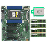 Amd Epyc 7502 Cpu 32 Cores + Supermicro H12Ssl-I Motherboard +4X 32Gb 2666V Ram