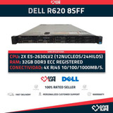 Dell R620 8Sff 2X E5-2630Lv2 + 32Gb Memory + H710 + 4X1Gb Lan Rack Server-