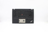 Lenovo Thinkpad T490S Keyboard Palmrest Top Cover Russain Black 02Hm442