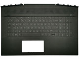 Genuine Hp Gaming 17-Cd Palmrest Cover Keyboard Uk Black Backlit L58646-031