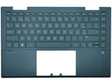 Genuine Hp Pavilion 14-Dy Palmrest Cover Keyboard Swiss Spruce Blue M45228-Bg1