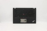 Lenovo Thinkpad T14S Keyboard Handrests Danish Top Cover Black Backlit-