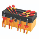 Wiha 10 Piece Professional Electricians Insulated Tool Set Tool Box/32892