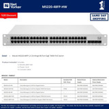 Cisco Meraki Ms220-48Fp-Hw 48 Port Switch Unclaimed - Same Day Shipping