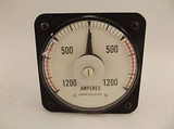 GE AMMETER 1200-0-1200 PANEL METER TYPE DB-40 STYLY 365056W