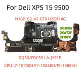 La-J191P For Dell Xps 15 9500 Motherboard With I7/I9 Cpu Gtx1650Ti 4G 0Rhxrg