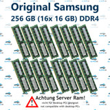 256 Gb (16X 16 Gb) Rdimm Ddr4-2133 Lenovo System X3850 X3950 X6 Server Ram