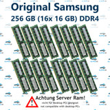 256 Gb (16X 16 Gb) Rdimm Ddr4-2133 Supermicro 1028Ux-Ll3-B8 Server Ram