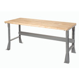 Fixed Height Workbench Flared Leg 72"W X 30"D X 34"H 1-3/4" Maple Top Safety
