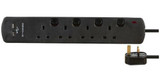 8418Su Blk 4 Sockets 2 Usb Extension Cable,2M, Black-