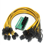 New Power Supply Breakout Board Adapter + 10Pcs Cable For Ethereum Mining Eth-