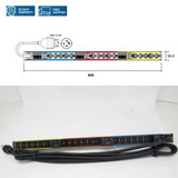 Legrand Pdu Three Phase Power Strip 208V 30A Nema L15-30P 3P30A-15C13-3C19Ul New