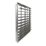 DAYTON 2FTX3 Exhaust Shutter,dbl Panel,48 In,Aluminum 2FTX3