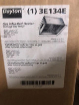 Dayton 3E134E Gas Infra-Red Heater Natural Gas Only BTUH 90,0 - Factory Sealed