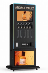 Wall Mounted Smart Operated Perfume Spray Vending Machine With Card+Coin/Cash