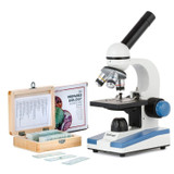 New AmScope 40X-1000X Portable Student Compound LED Microscope 25 Prepared
