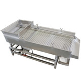 New 110V Stainless Steel Linear Vibrating Screen with 6mm Long Strip Sieve