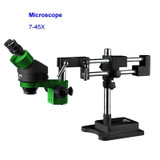New Trinocular Stereo Binocular Microscope 7-45X Continuous Zoom Microscope