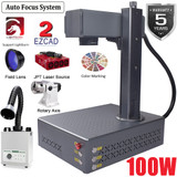 New 100W JPT Auto Focus Fiber Laser Engraving Marking Machine Color Marker