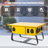 Temporary Power Distribution Box 50a California Standard Twist-to-lock