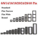 Chip Socket Dip/dil Ic Sockets Standard Low Profile Holder Round/flat Pins