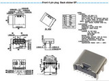 Usb 3.1 Type-c Smt Female Socket Charging Port Pcb Connector 6pin 16pin 24pin