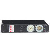 20a Edison Distribution Rack Panel Box with L21-30 Twistlock 3phase Power Distro