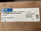 Two Gang 2 Meter Pack 200 Amp 120/240 Main Electrical Panel Eaton 1mp2122r New
