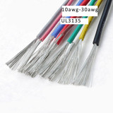 200°C 200 C 600v Ul3135 Silicone Rubber Wire Cable 10/12/14/16/18/20/22/24/26/28/30awg