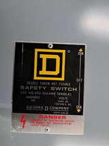 Square D Double Throw Non Fuse, Dtu-224-nrb 1ph 200amp, 240v N3r